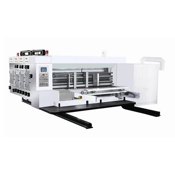 The Four Phase Fully Automatic Printing Slotting And Die Cutting Machine is a composite production equipment that integrates the five processes of corrugated cardboard blank cutting, slotting, slitting, crimping and printing.